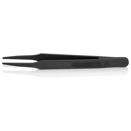 Main product image of 4-1/2" Plastic Gripping Tweezers w/ ESD Coating, Blunt Tips