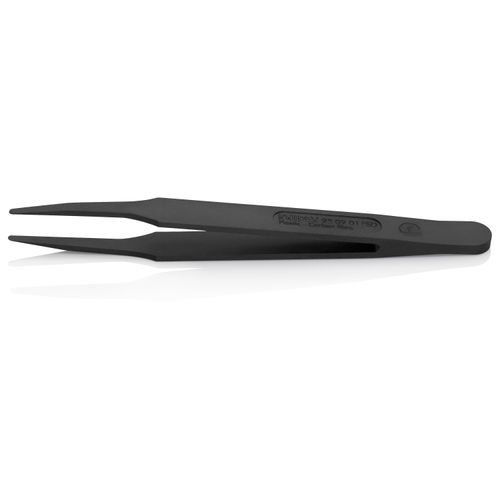 Main product image of 4-1/2" Plastic Gripping Tweezers w/ ESD Coating, Blunt Tips