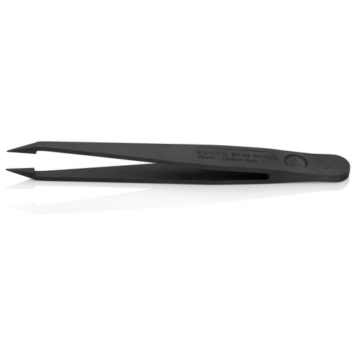 Main product image of 4-1/2" Plastic Gripping Tweezers w/ ESD Coating, Needle-Point Tips