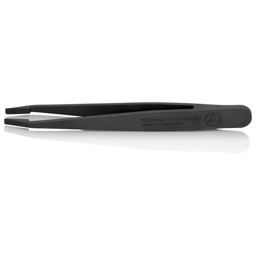 Main product image of 4-1/2" Plastic Gripping Tweezers w/ ESD Coating, Narrow Blunt Tips