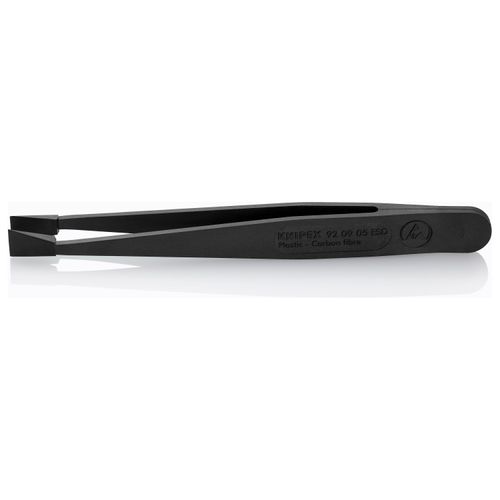 Main product image of 4-1/2" Plastic Gripping Tweezers w/ ESD Coating, Wide Blunt Tips