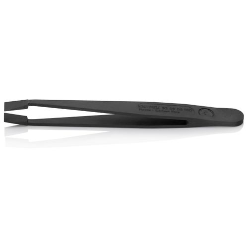 Main product image of 4-1/2" Plastic Gripping Tweezers w/ ESD Coating, Wide Blunt Tips