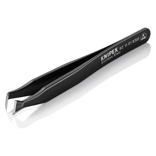Main product image of 4-1/2" Stainless Steel Cutting Tweezers w/ ESD Coating, 35-Degree Angle