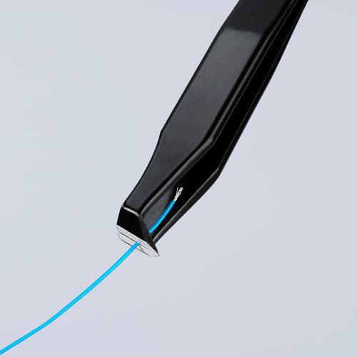 Main product image of 4-1/2" Stainless Steel Cutting Tweezers w/ ESD Coating, 35-Degree Angle