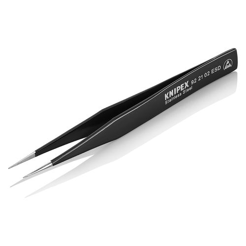 Main product image of 5" Stainless Steel Pointed Gripping Tweezers w/ ESD Coating