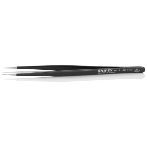 Main product image of 5-1/2" Stainless Steel Gripping Tweezers w/ ESD Coating, Needle-Point Tips