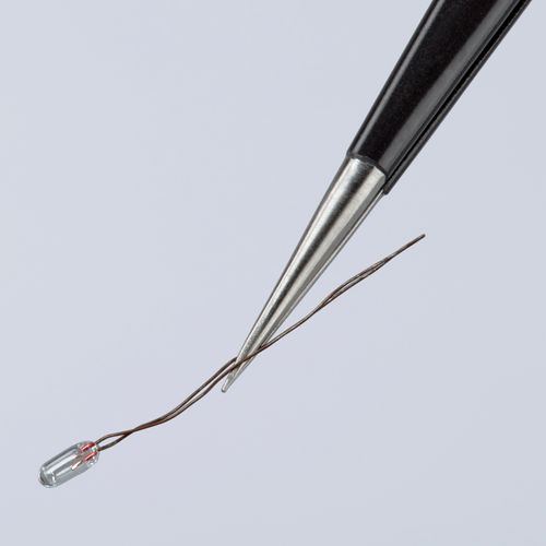 Main product image of 5-1/2" Stainless Steel Gripping Tweezers w/ ESD Coating, Needle-Point Tips