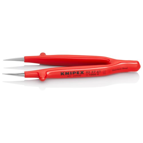 Main product image of 5-1/4" Stainless Steel Insulated Gripping Tweezers, Pointed Tips