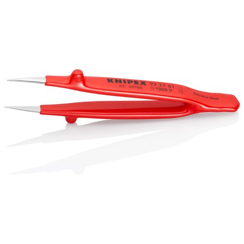Main product image of 5-1/4" Stainless Steel Insulated Gripping Tweezers, Pointed Tips