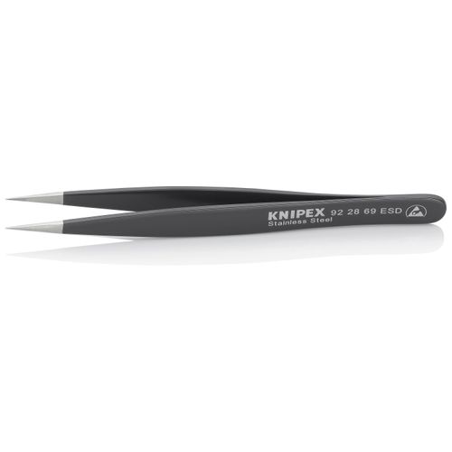 Main product image of 5-1/4" Stainless Steel Gripping Tweezers w/ ESD Coating, Needle-Point Tips