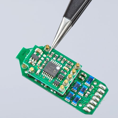 Main product image of 5-1/4" Stainless Steel Gripping Tweezers w/ ESD Coating, Needle-Point Tips