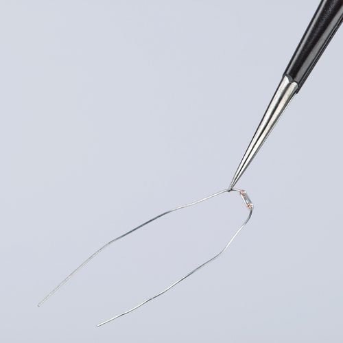 Main product image of 4-1/4" Stainless Steel Gripping Tweezers w/ ESD Coating, Needle-Point Tips