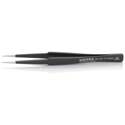 Main product image of 5-1/4" Stainless Steel Gripping Tweezers w/ ESD Coating, Pointed Tips