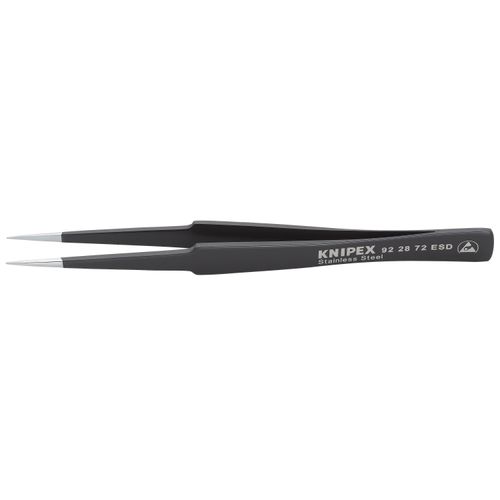 Main product image of 5-1/4" Stainless Steel Gripping Tweezers w/ ESD Coating, Pointed Tips