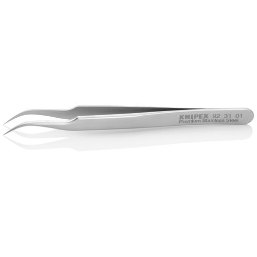 Main product image of 4-3/4" Premium Stainless Steel Gripping Tweezers, Needle-Point Tips, 45-Degree Angle