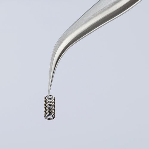 Main product image of 4-3/4" Premium Stainless Steel Gripping Tweezers, Needle-Point Tips, 45-Degree Angle