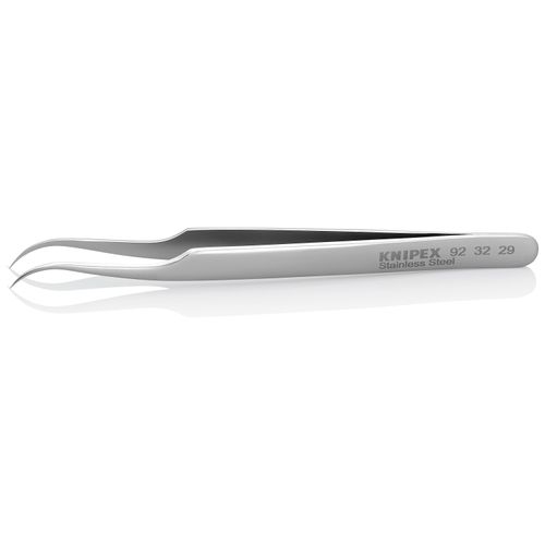 Main product image of 4-1/2" Stainless Steel Gripping Tweezers, Needle-Point Tips, 35-Degree Angle
