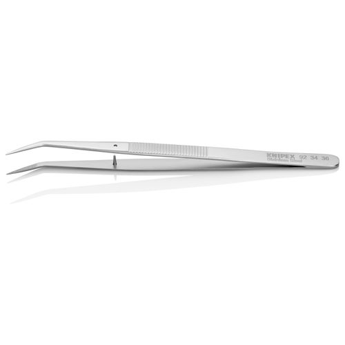 Main product image of 6" Stainless Steel Gripping Tweezers, Pointed Tips, 25-Degree Angle