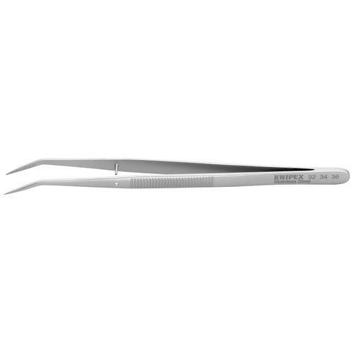 Main product image of 6" Stainless Steel Gripping Tweezers, Pointed Tips, 25-Degree Angle