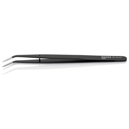 Main product image of 6" Steel Gripping Tweezers, Pointed Tips, 25-Degree Angle