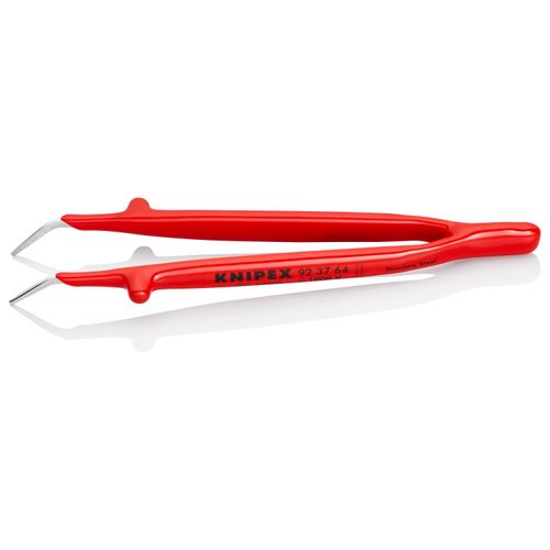 Main product image of 6" Stainless Steel Insulated Gripping Tweezers, 30-Degree Angle