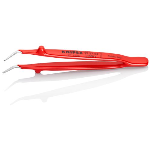 Main product image of 6" Stainless Steel Insulated Gripping Tweezers, 30-Degree Angle