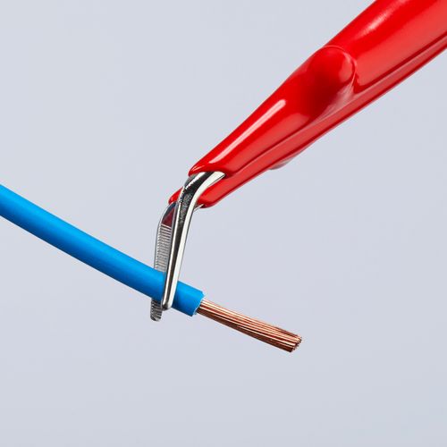 Main product image of 6" Stainless Steel Insulated Gripping Tweezers, 30-Degree Angle