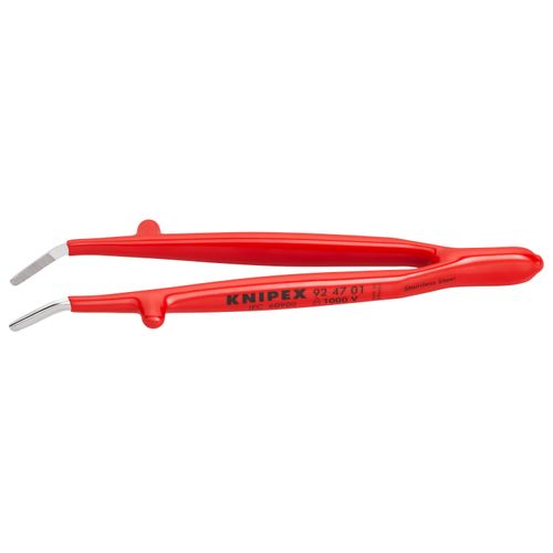 Main product image of 5-1/2" Stainless Steel Insulated Gripping Tweezers, 30-Degree Angle