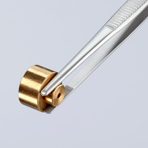 Main product image of 4-3/4" Stainless Steel Insulated Gripping Tweezers, Blunt Tips