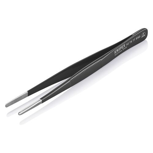 Main product image of 5-3/4" Stainless Steel Gripping Tweezers w/ ESD Coating, Blunt Tips