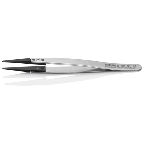 Main product image of 5-1/4" Premium Stainless Steel Gripping Tweezers w/ Replaceable Blunt Tips, Fine