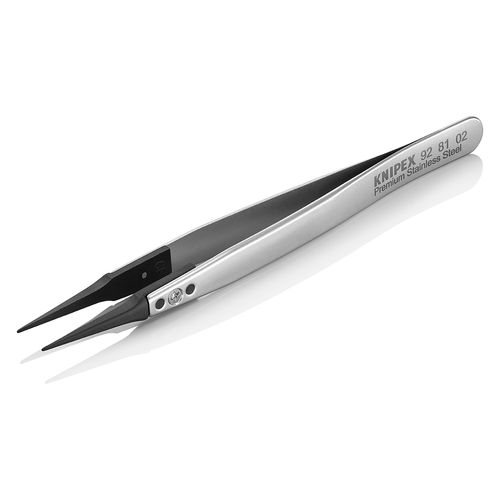 Main product image of 5-1/4" Premium Stainless Steel Gripping Tweezers w/ Replaceable Pointed Tips, Extra-Fine