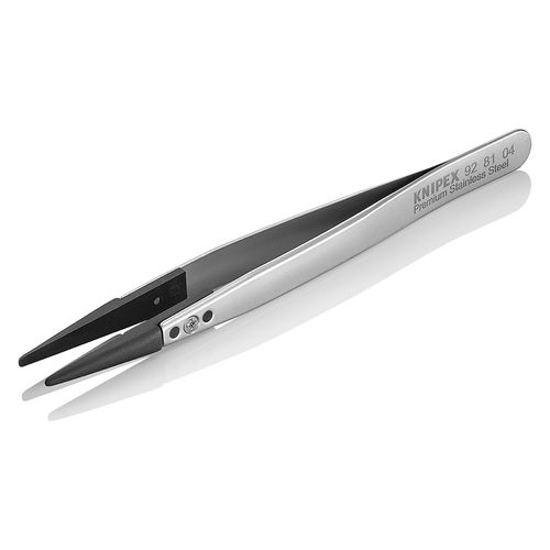 Main product image of 5-1/4" Premium Stainless Steel Gripping Tweezers w/ Replaceable Blunt Tips, Wide