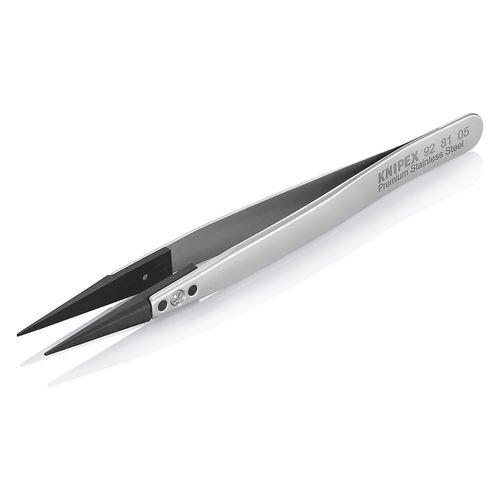 Main product image of 5-1/4" Premium Stainless Steel Gripping Tweezers w/ Replaceable Pointed Tips, Robust
