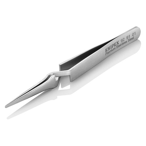 Main product image of 4-3/4" Premium Stainless Steel Gripping Tweezers, Replaceable Tips