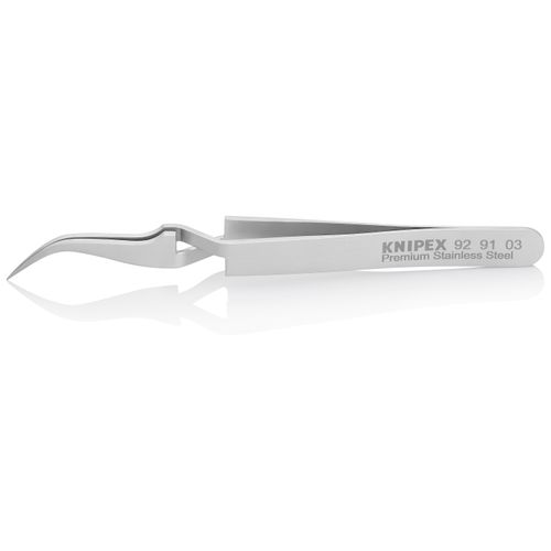 Main product image of 4-1/2" Premium Stainless Steel Cross-Over Gripping Tweezers, Needle-Point Tips, 45-Degree Angle