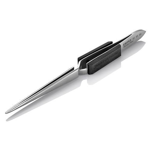 Main product image of 6-1/4" Stainless Steel Gripping Cross-Over Tweezers, Pointed Tips