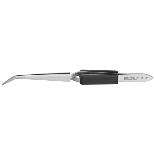 Main product image of 6-1/4" Stainless Steel Gripping Cross-Over Tweezers, Blunt Tips, 40-Degree Angle