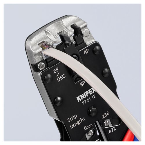 Main product image of 8-1/4" Crimping Pliers for 4-, 6- and 8-Pole Western Plugs