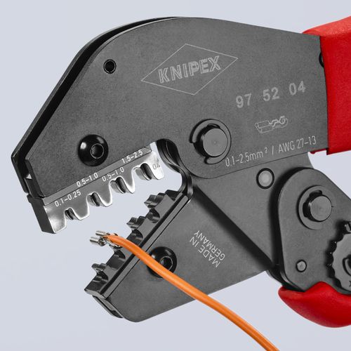Main product image of 10" Crimping Pliers for Non-Insulated Open Plug-Type Connectors, 2.8 and 4.8 mm
