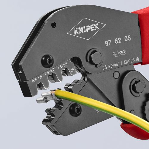Main product image of 10" Crimping Pliers for Non-Insulated Open Plug-Type Connectors, 4.8 and 6.3 mm