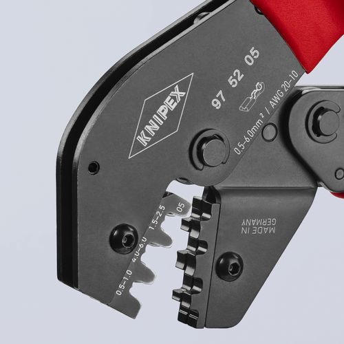 Main product image of 10" Crimping Pliers for Non-Insulated Open Plug-Type Connectors, 4.8 and 6.3 mm