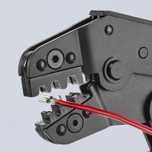 Main product image of 7-1/2" Crimping Pliers for Non-Insulated Open Plug-Type Connectors, 2.8 and 4.8 mm