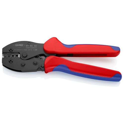 Main product image of 8-1/2" PreciForce Crimping Pliers for Non-Insulated Open Plug-Type Connectors, 2.8 and 4.8 mm