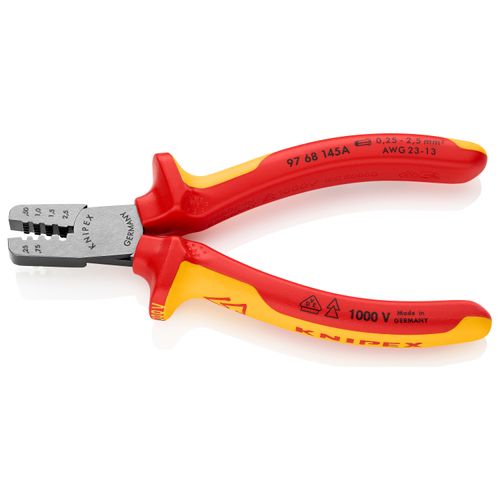 Main product image of 5-3/4" Insulated Crimping Pliers for Wire Ferrules