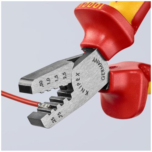 Main product image of 5-3/4" Insulated Crimping Pliers for Wire Ferrules