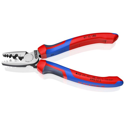 Main product image of 7-1/4" Crimping Pliers for Wire Ferrules w/ Comfort Grip