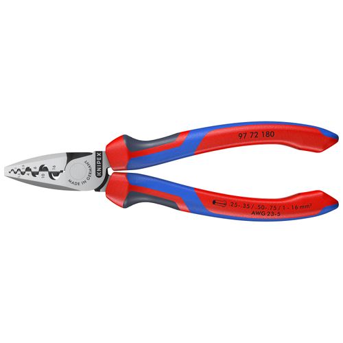 Main product image of 7-1/4" Crimping Pliers for Wire Ferrules w/ Comfort Grip