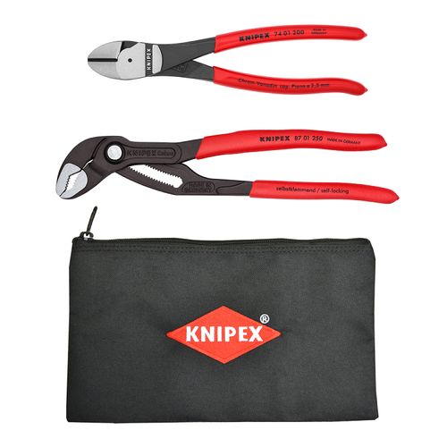 Main product image of 2 Piece Cobra and Diagonal Cutters Set, w/ Keeper Pouch