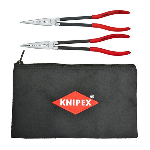 Main product image of 2 Piece XL Long Needle Nose Pliers Set w/ Keeper Pouch